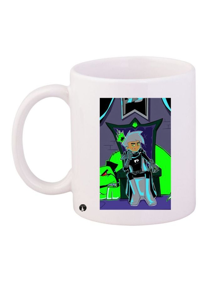 بي بي مج قهوة مطبوع عليه صورة رسوم متحركة أبيض/أرجواني/أخضر