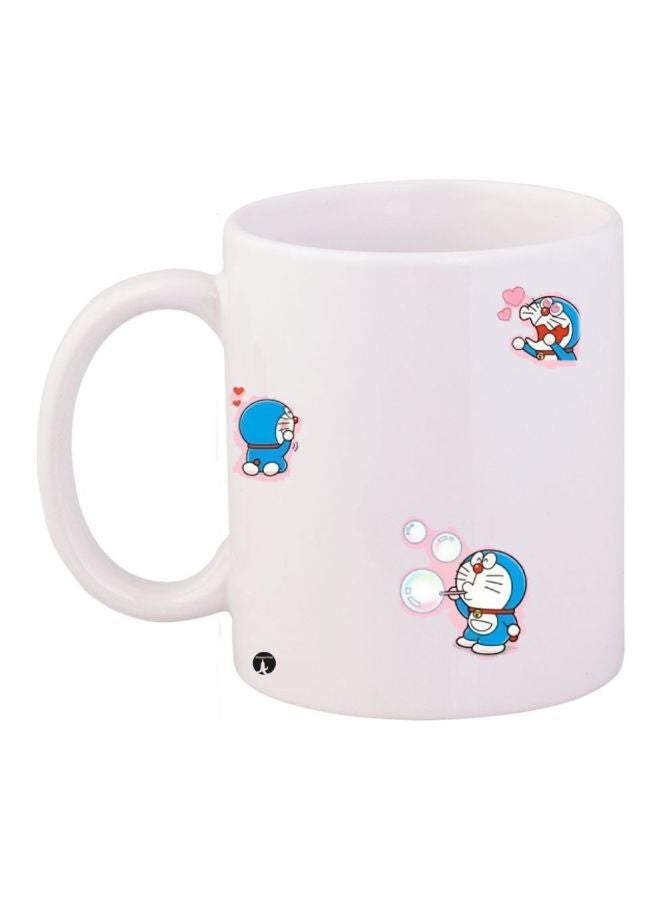 BP Doraemon Printed Coffee Mug White/Blue/Red