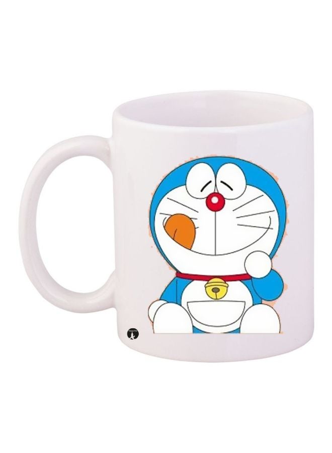 BP Doraemon Printed Coffee Mug White/Blue/Red
