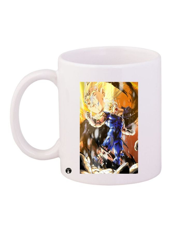 BP Cartoon Printed Coffee Mug White/Yellow/Blue