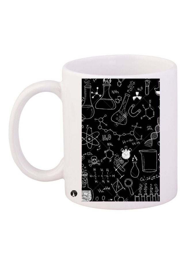 بي بي مج قهوة بطبعة معدات مختبر أبيض/ أسود