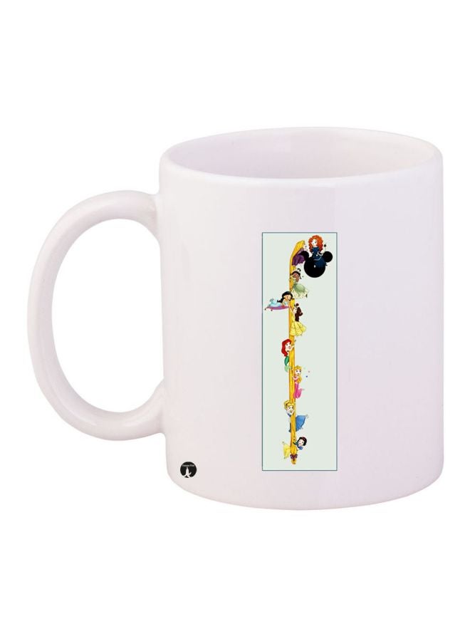 بي بي مج قهوة بطبعة أميرة ديزني أبيض/أصفر/أسود