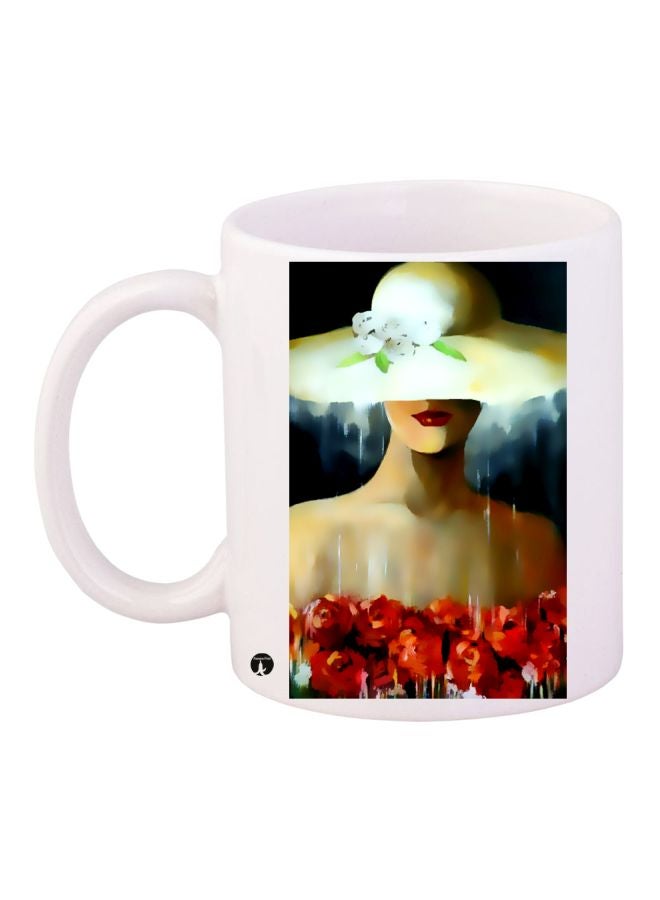 BP Girl Printed Coffee Mug White/Yellow/Red