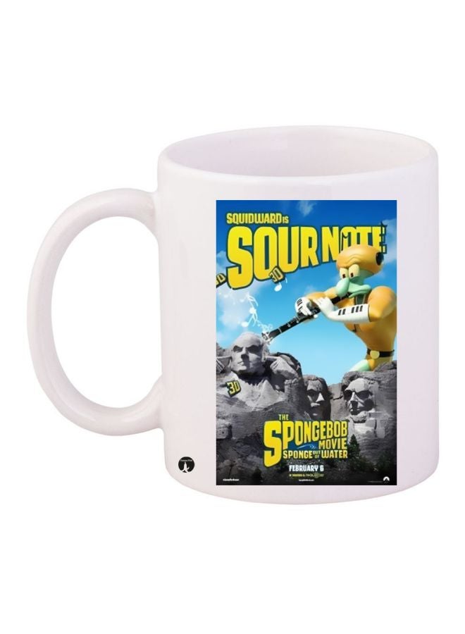 BP The SpongeBob Movie: Sponge Out Of Water Printed Coffee Mug White/Blue/Grey
