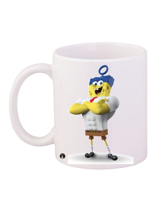 BP SpongeBob Printed Coffee Mug White/Yellow/Blue
