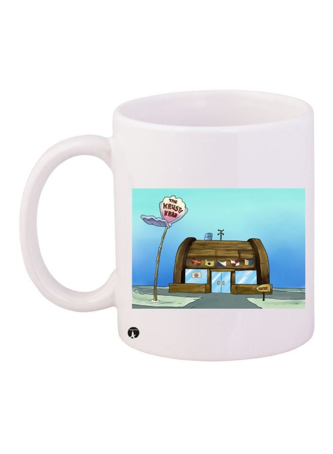 BP Printed Coffee Mug White/Blue/Brown