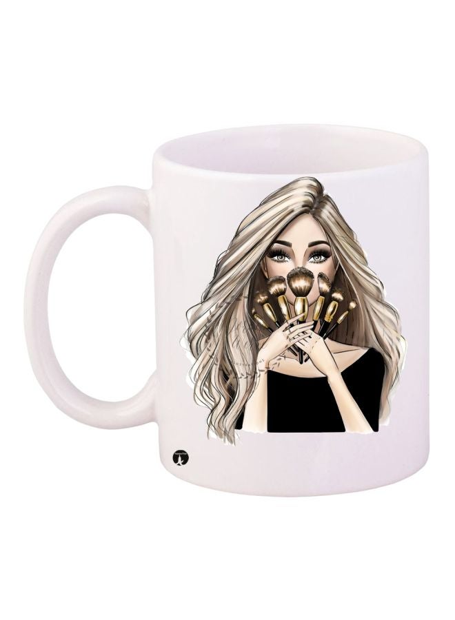 BP Anime Printed Coffee Mug White/Brown/Black