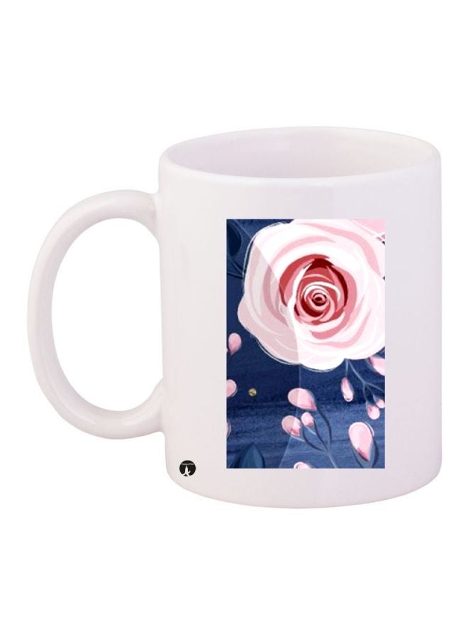 BP Rose Printed Coffee Mug White/Blue/Pink