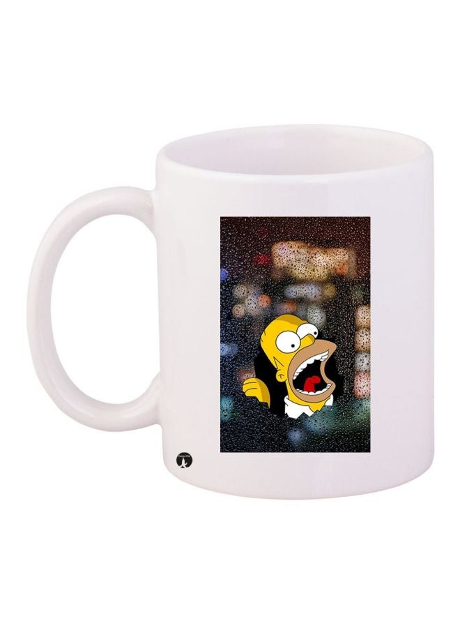 The Simpsons Printed Coffee Mug White/Black/Yellow