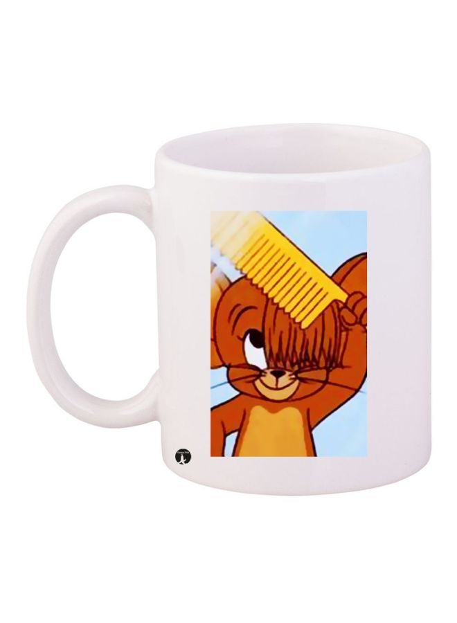 بي بي مج قهوة بطبعة صورة الفأر جيري بني/أصفر/أبيض