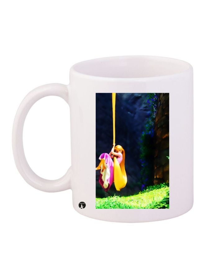 Cartoon Printed Coffee Mug White/Blue/Yellow