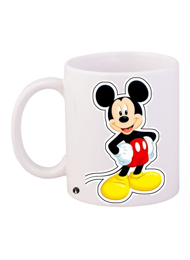 BP Mickey Mouse Printed Coffee Mug White/Black/Red