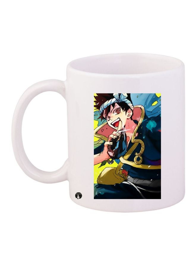 بي بي مج قهوة بطبعة شخصية كارتونية أبيض/أزرق/أصفر