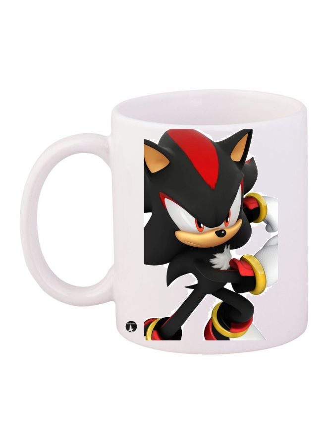 BP Cartoon Printed Coffee Mug White/Black/Red