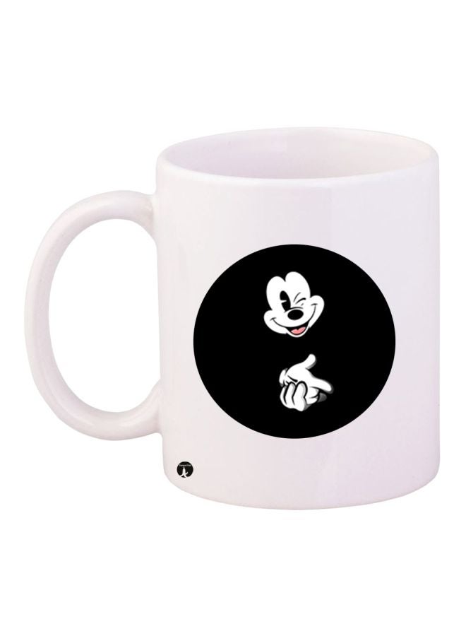 BP Mickey Mouse Printed Coffee Mug White/Black/Pink 