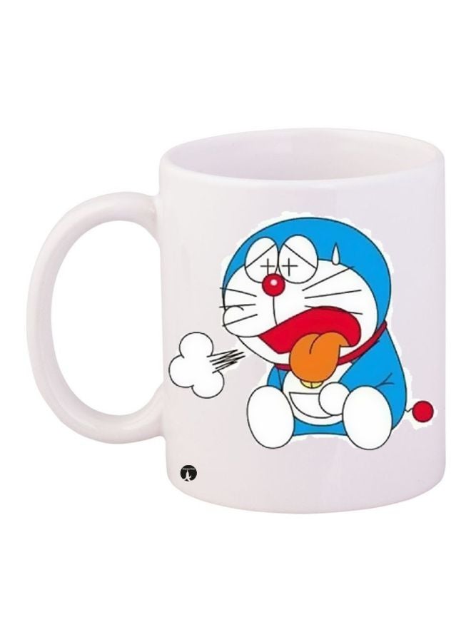 BP - Doraemon Printed Coffee Mug White/Red/Blue - Image 1