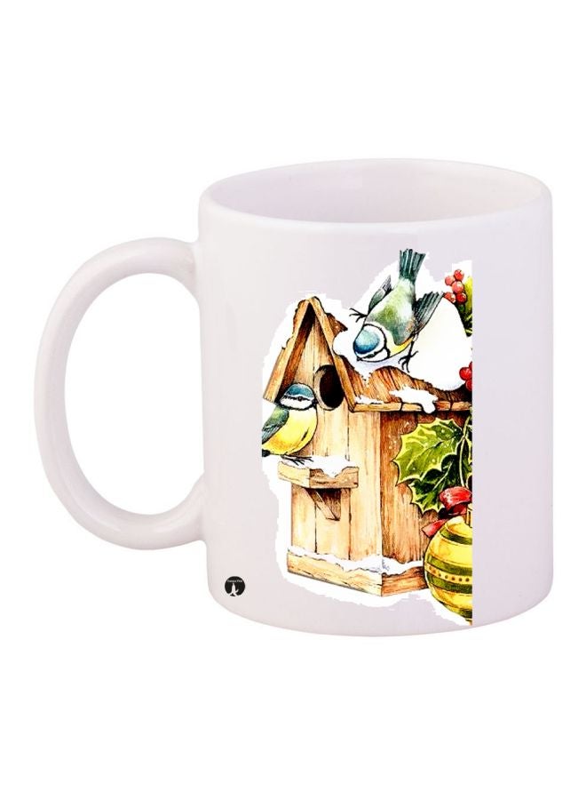 BP Bird Printed Coffee Mug White/Green/Brown