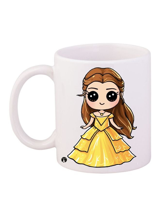 BP Belle Printed Coffee Mug White/Yellow/Brown