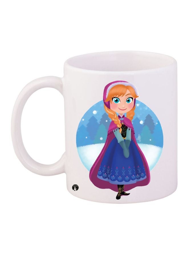 BP Princess Anna Printed Coffee Mug White/Pink/Blue