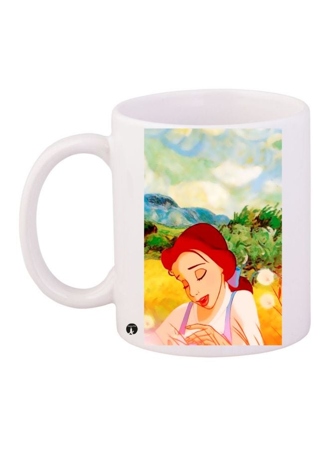 Disney's Belle Printed Coffee Mug White/Green/Beige