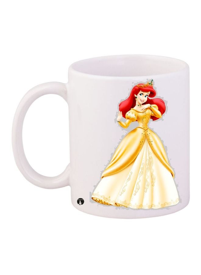 BP Princess Ariel Printed Coffee Mug White/Beige/Red
