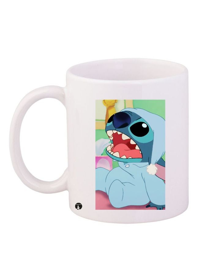 BP Cartoon Printed Coffee Mug White/Blue