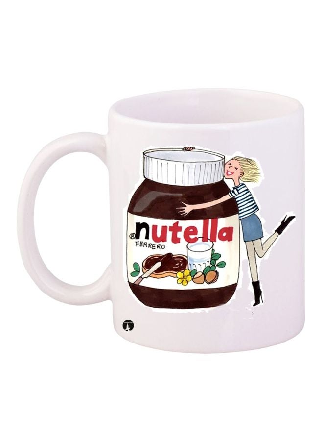 BP Printed Coffee Mug White/Brown/Blue