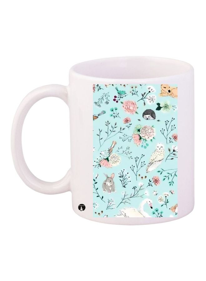 BP Animal Printed Coffee Mug White/Blue/Pink