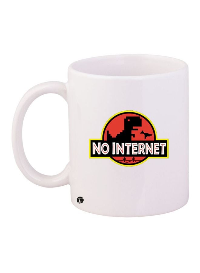 BP No Internet Printed Coffee Mug White/Black/Red
