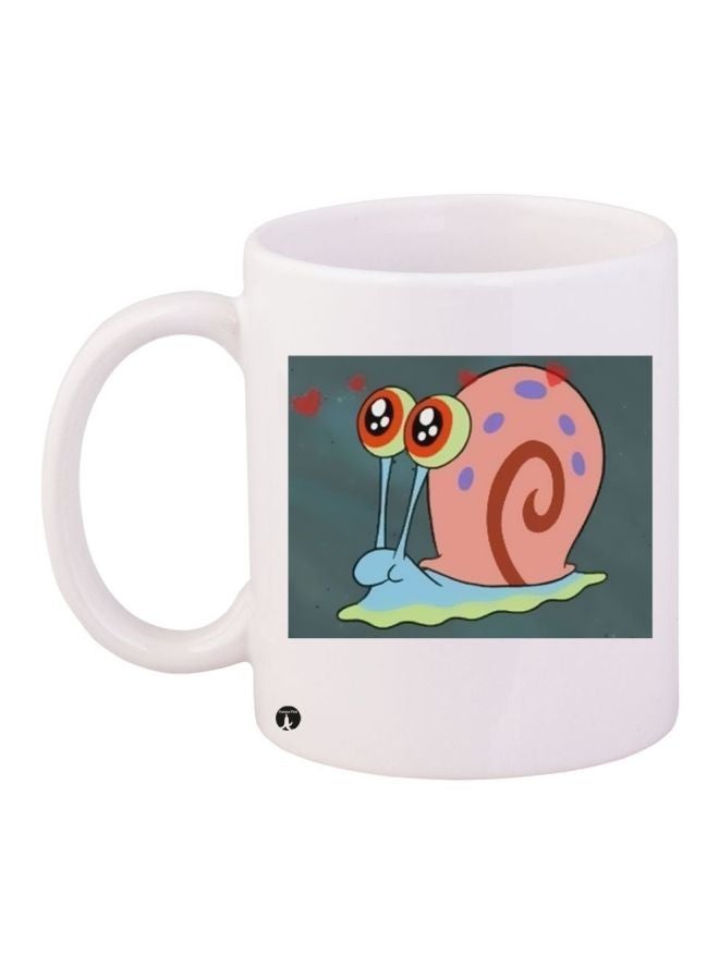 Cartoon Character Printed Coffee Mug White/Grey/Brown