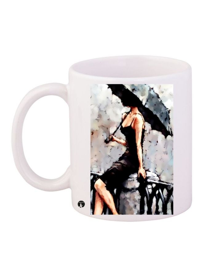 BP Girl Printed Coffee Mug White/Black/Beige