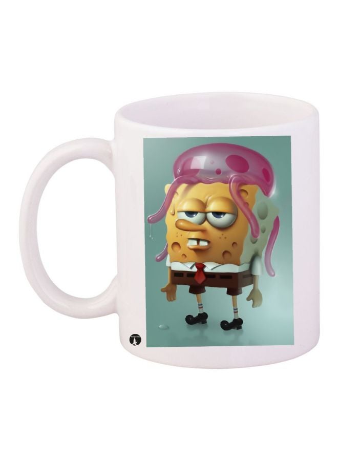 BP SpongeBob SquarePants Printed Coffee Mug White/Green/Yellow