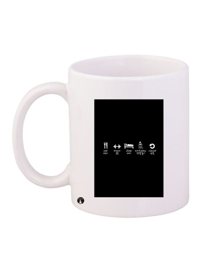 BP Printed Coffee Mug White/Black
