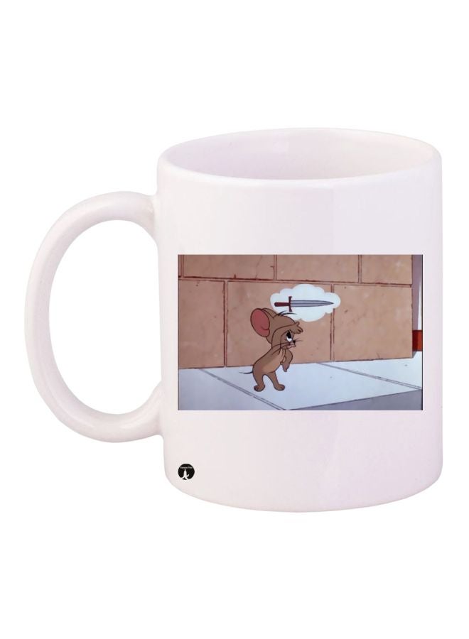 BP Jerry Printed Coffee Mug White/Brown/Grey