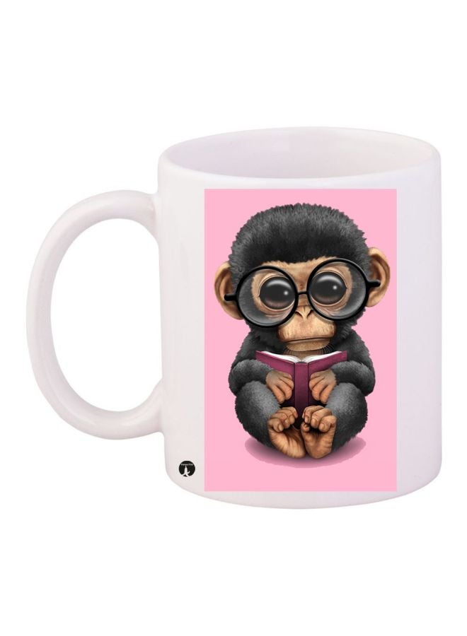 BP Cartoon Printed Coffee Mug White/Black/Brown