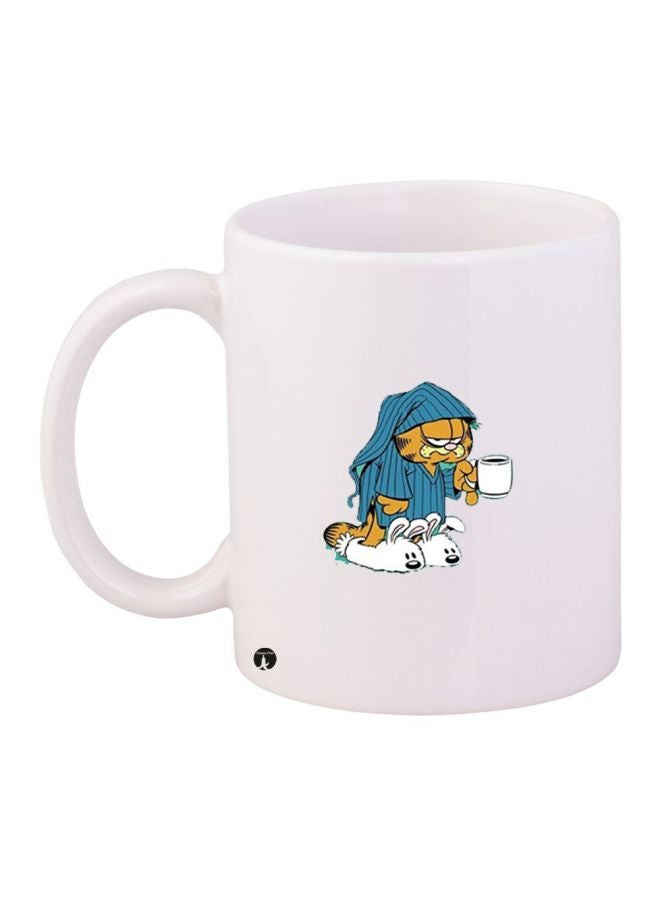 BP Garfield Printed Coffee Mug White/Blue/Yellow