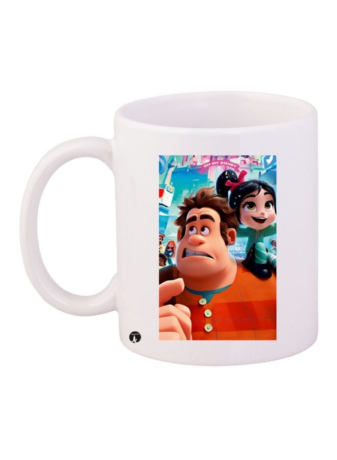 بي بي مج قهوة بطبعة صورة من فيلم "Wreck-It Ralph" أبيض/أزرق/برتقالي