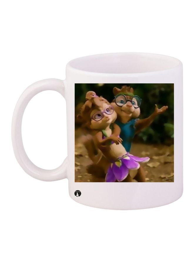 BP Bunnies Printed Coffee Mug White/Brown/Pink