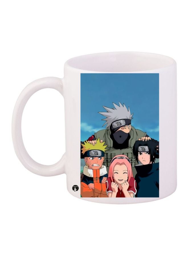 بي بي مج قهوة مطبوع عليه صورة رسوم متحركة أبيض/أزرق/بيج