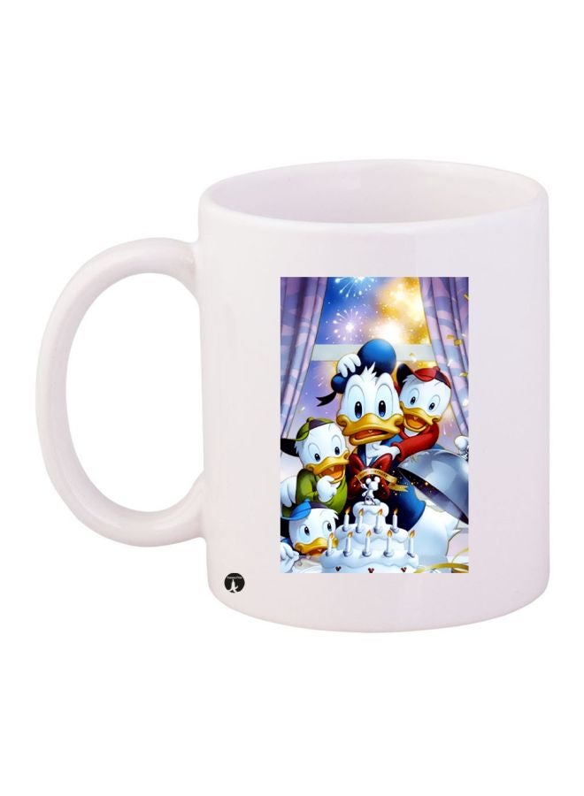BP Donald Duck Printed Coffee Mug White/Blue/Purple
