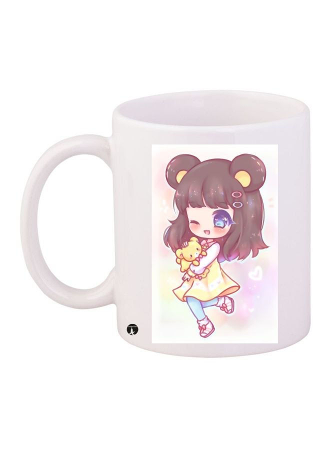 BP Anime Printed Coffee Mug White/Yellow/Grey