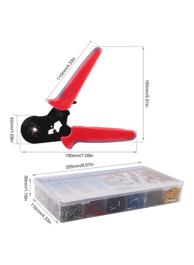 Self-Adjustable Crimping Pliers And Terminal Set Red/Black/Yellow - Image 4