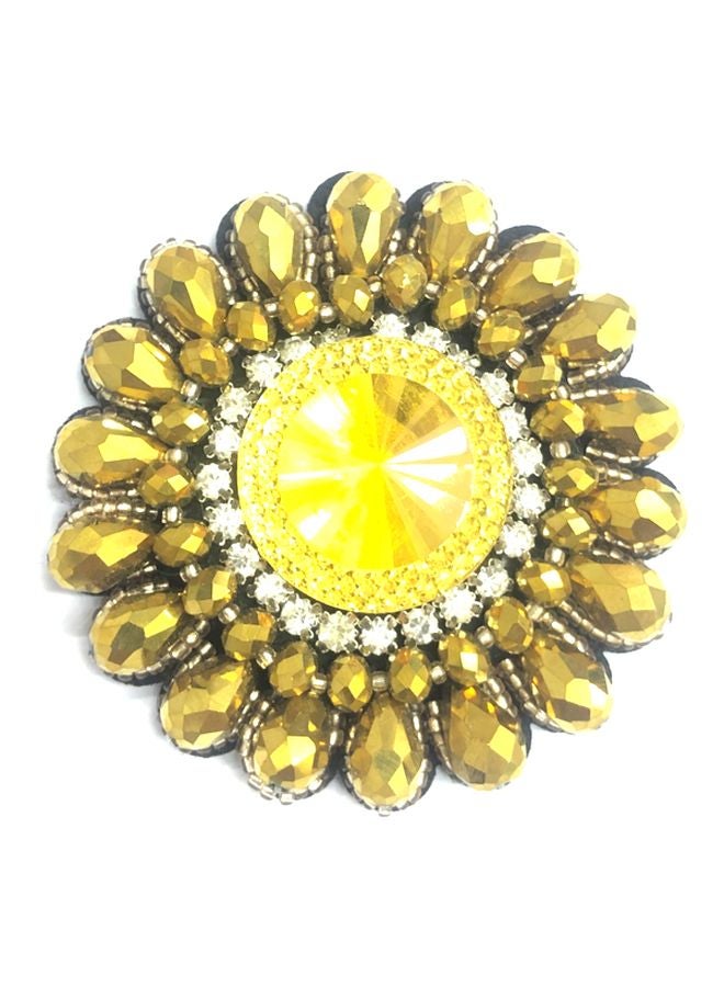 خرزة على شكل زهرة . ذهبي 7سم - Image 1
