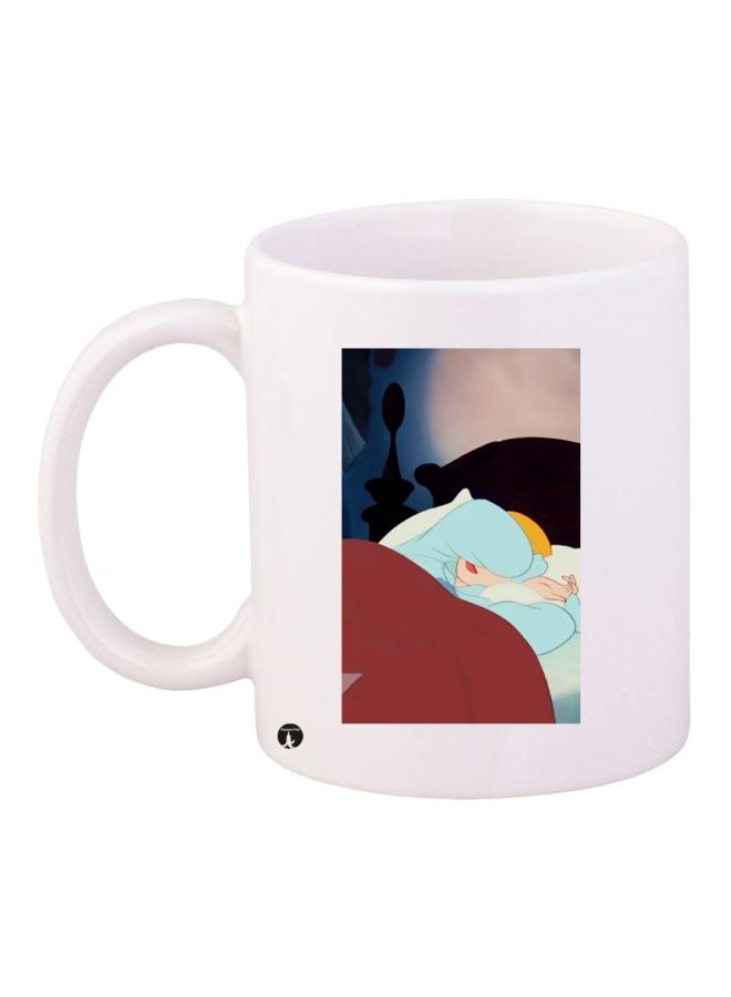 Cartoon Girl Printed Coffee Mug White/Brown/Black