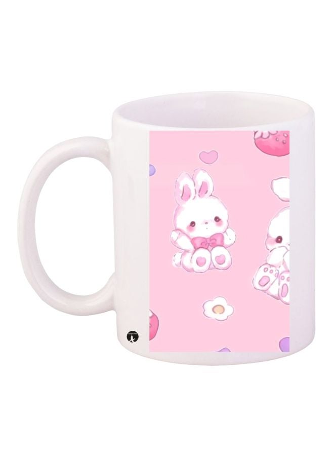 بي بي مج قهوة بطبعة على شكل الدبدوب تيدي أبيض / وردي / أرجواني