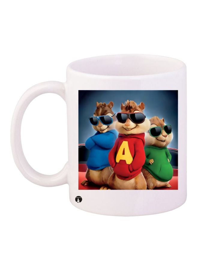BP Alvin And The Chipmunks Printed Coffee Mug White/Red/Green