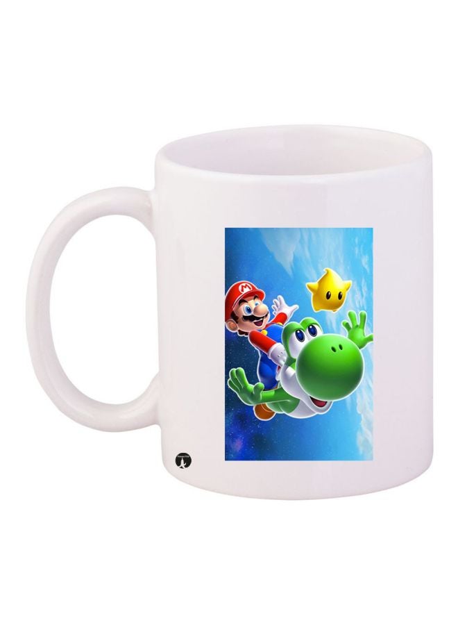 Mario Printed Coffee Mug White/Red/Green