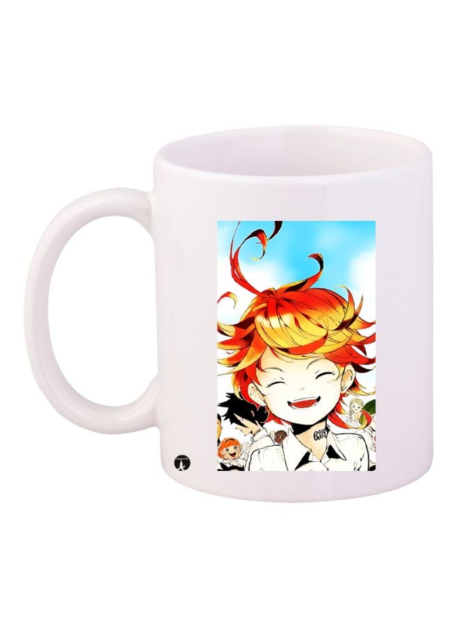 بي بي مج قهوة بطبعة شخصية رسوم متحركة أبيض/أزرق/أصفر