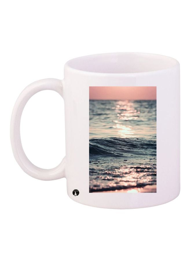 BP Sea Printed Coffee Mug White/Grey/Pink