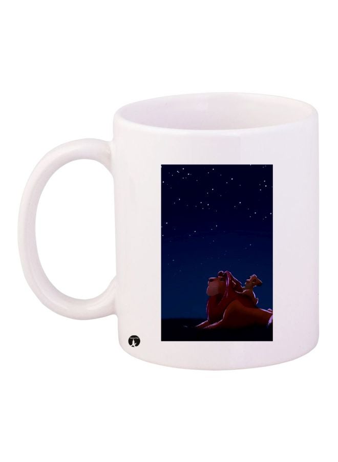 مج بطبعة فيلم The Lion King أبيض/بني/أزرق